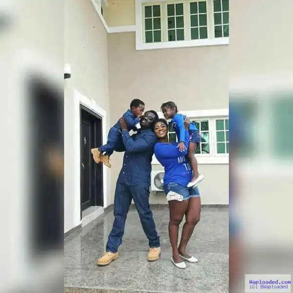 See hot new pictures of Mercy Johnson, her hubby & kids in matching outfits